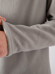 Men's Solid Pullover Fleece Crew Neck Top for City Walk Street
