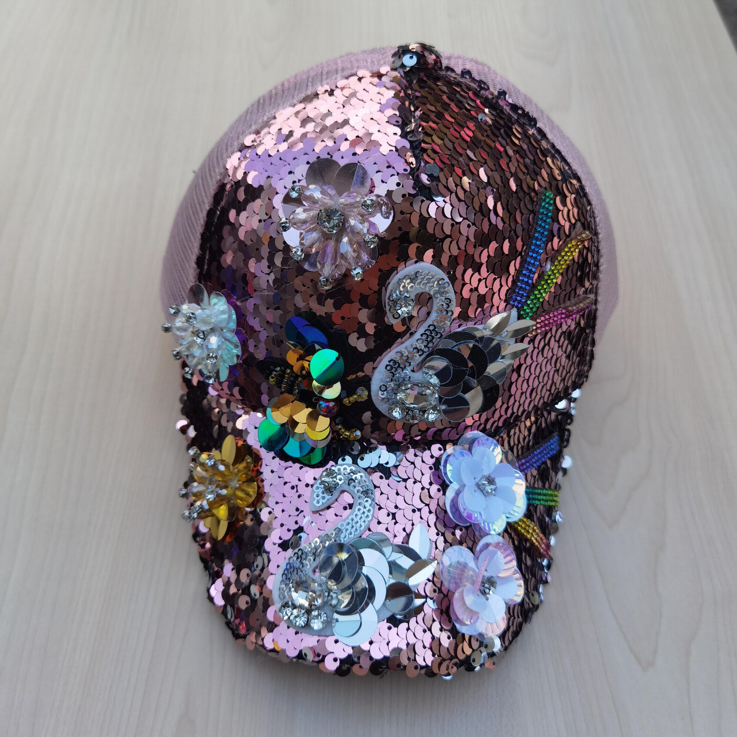 Sequin Baseball Cap Hip Hop Adjustable Trucker Hat