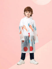 Girls Cartoon Raincoat Poncho for School