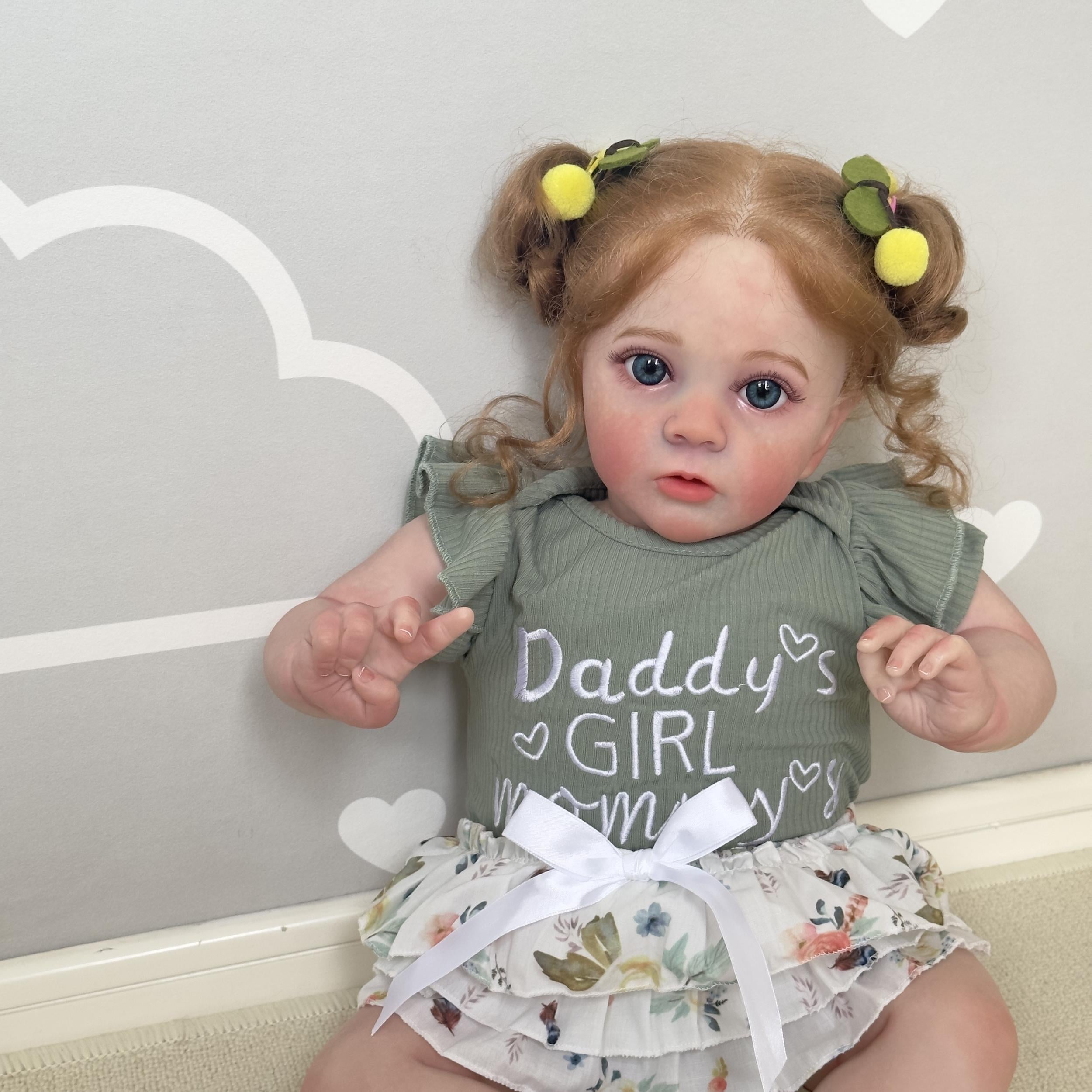 24inch Finished Painted Doll Reborn Baby Lifelike Soft Touch Skin