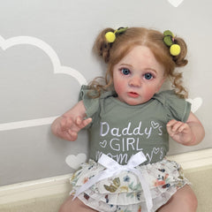 24inch Finished Painted Doll Reborn Baby Lifelike Soft Touch Skin