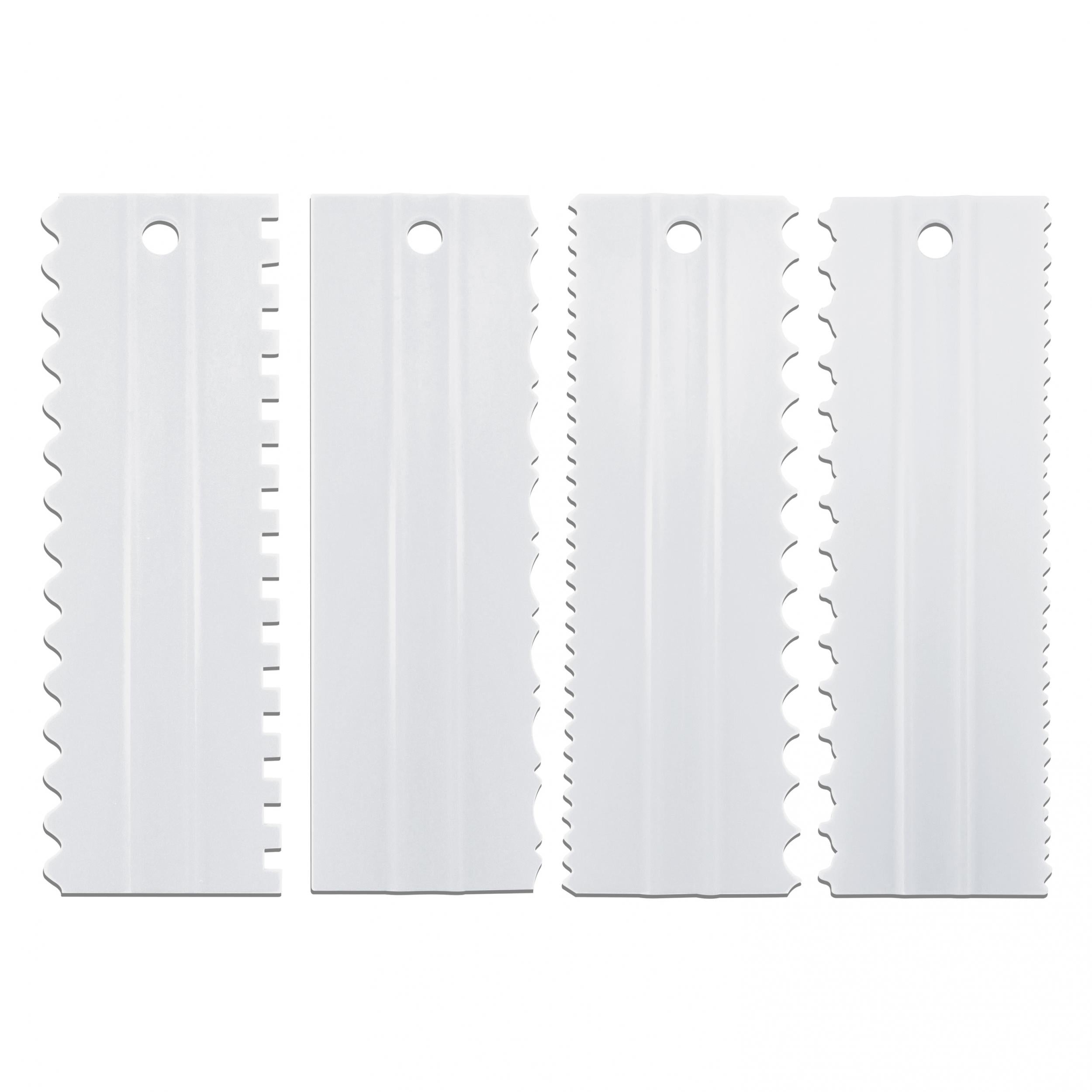 9pcs Cake Scrapers Plastic Cake Smoothers Baking Tools Kitchen Gadgets