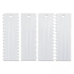 9pcs Cake Scrapers Plastic Cake Smoothers Baking Tools Kitchen Gadgets