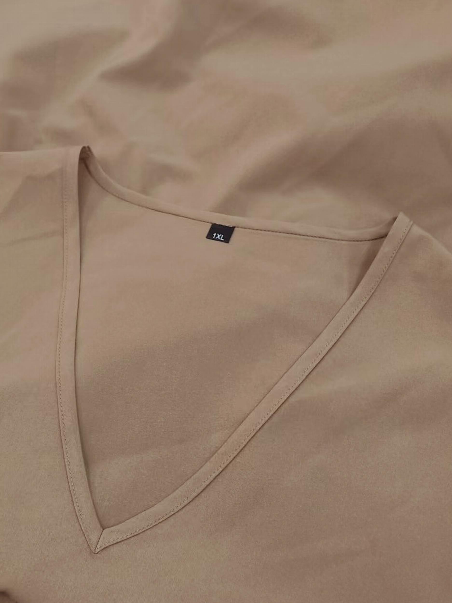  V Neck Loose Fit Top & Pants Two Piece Set