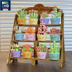 12pcs Mini Succulent Building Blocks Set Ideal for Home Decor