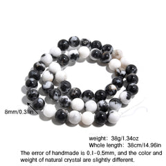 8mm Natural Crystal Long Chain Loose Beads Semi-finished Jewelry