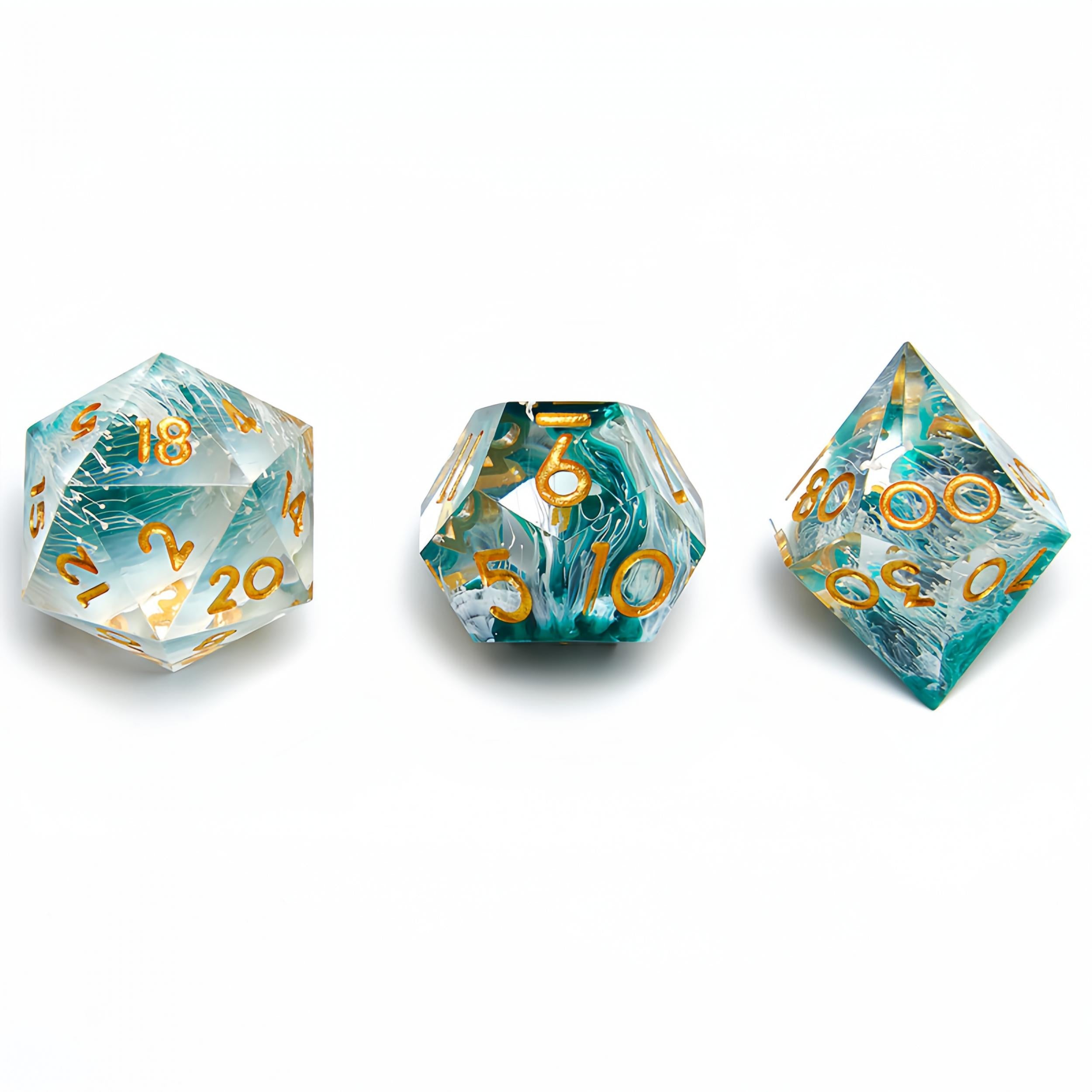 7pcs Resin Dice Set For Cosplay Board Game Gift