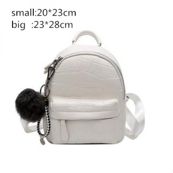 Women's Mini PU Leather Backpack Small Female Bag