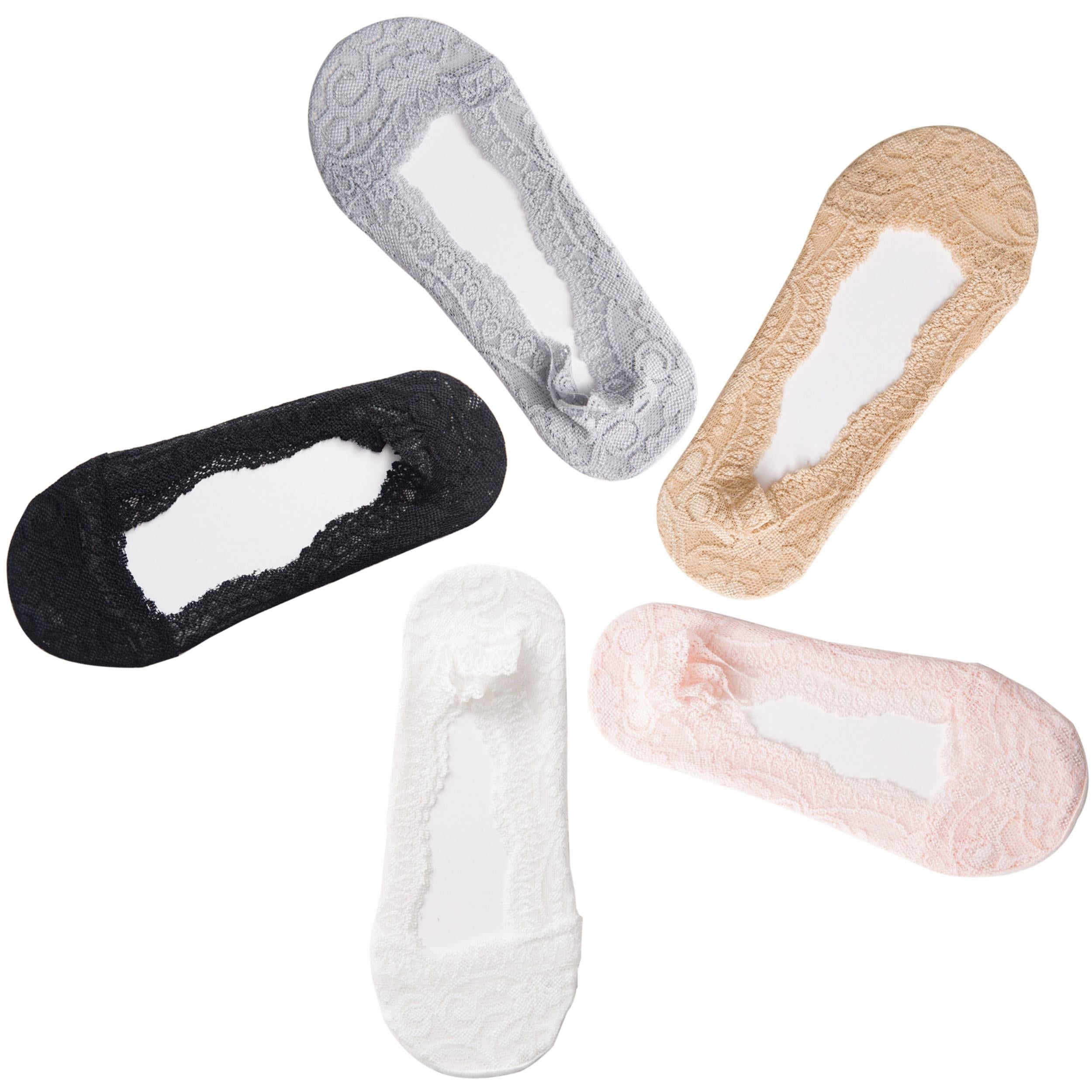 5 Pairs Floral Lace Ankle Socks Women's Stockings & Hosiery