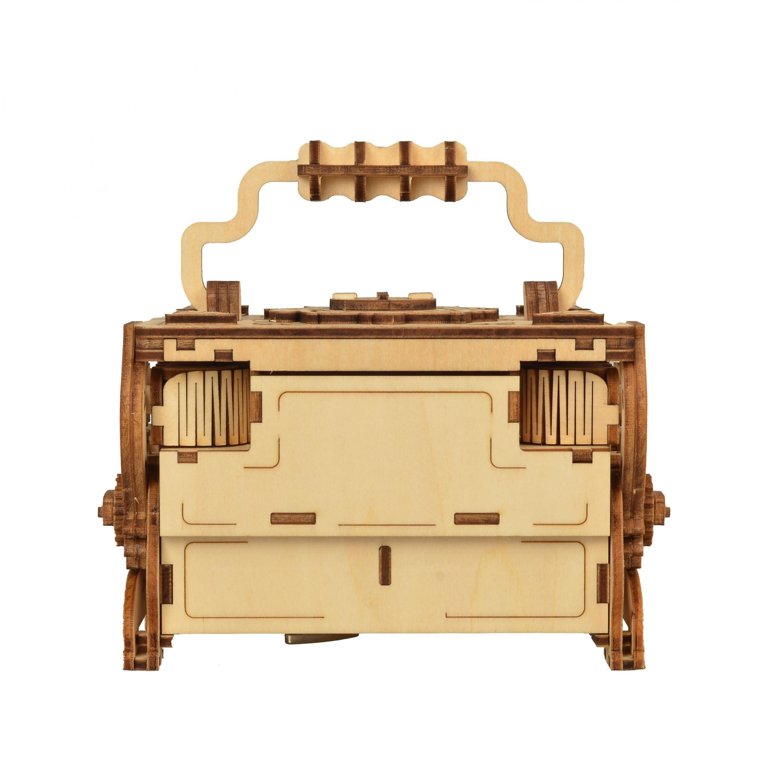 3D Wooden Puzzle Antique Jewel Box Music Box Kit DIY Home Decoration