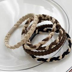 5pcs Braided Hair Tie Elastic Hair Bands Ponytail Holder