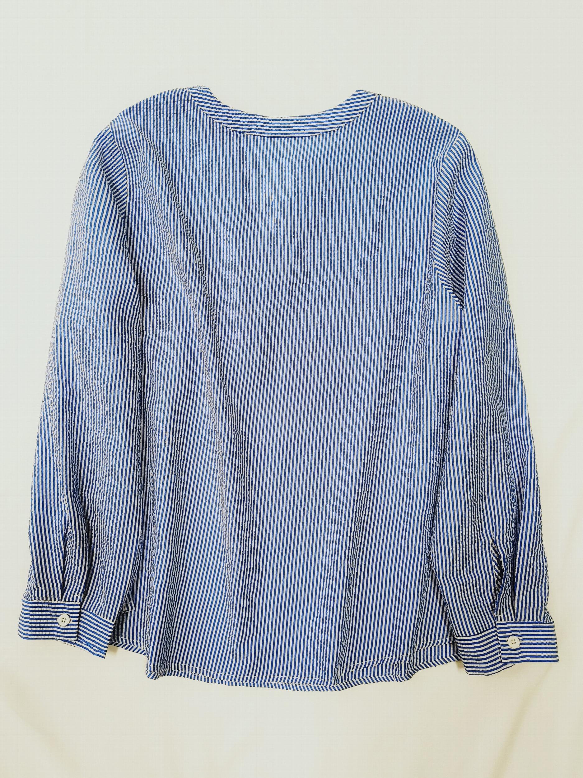  Stripe & Cut Cat Print Blouse
