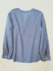  Stripe & Cut Cat Print Blouse
