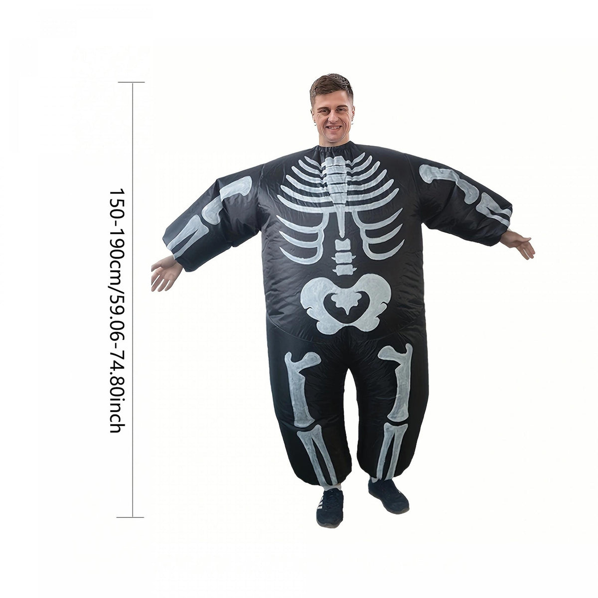 Inflatable Skeleton Costume Funny Cosplay Party Outfit