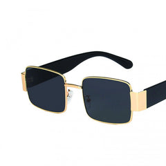 Square Tinted Sunglasses Metal Glasses UV400