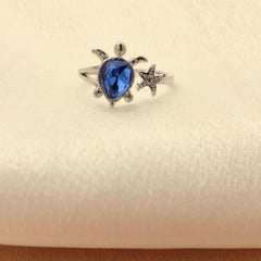Turtle Starfish Alloy Ring Holiday Party Girls Gift
