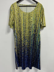  Casual Dress Women's Plus Print Short Sleeve Stretch Dress