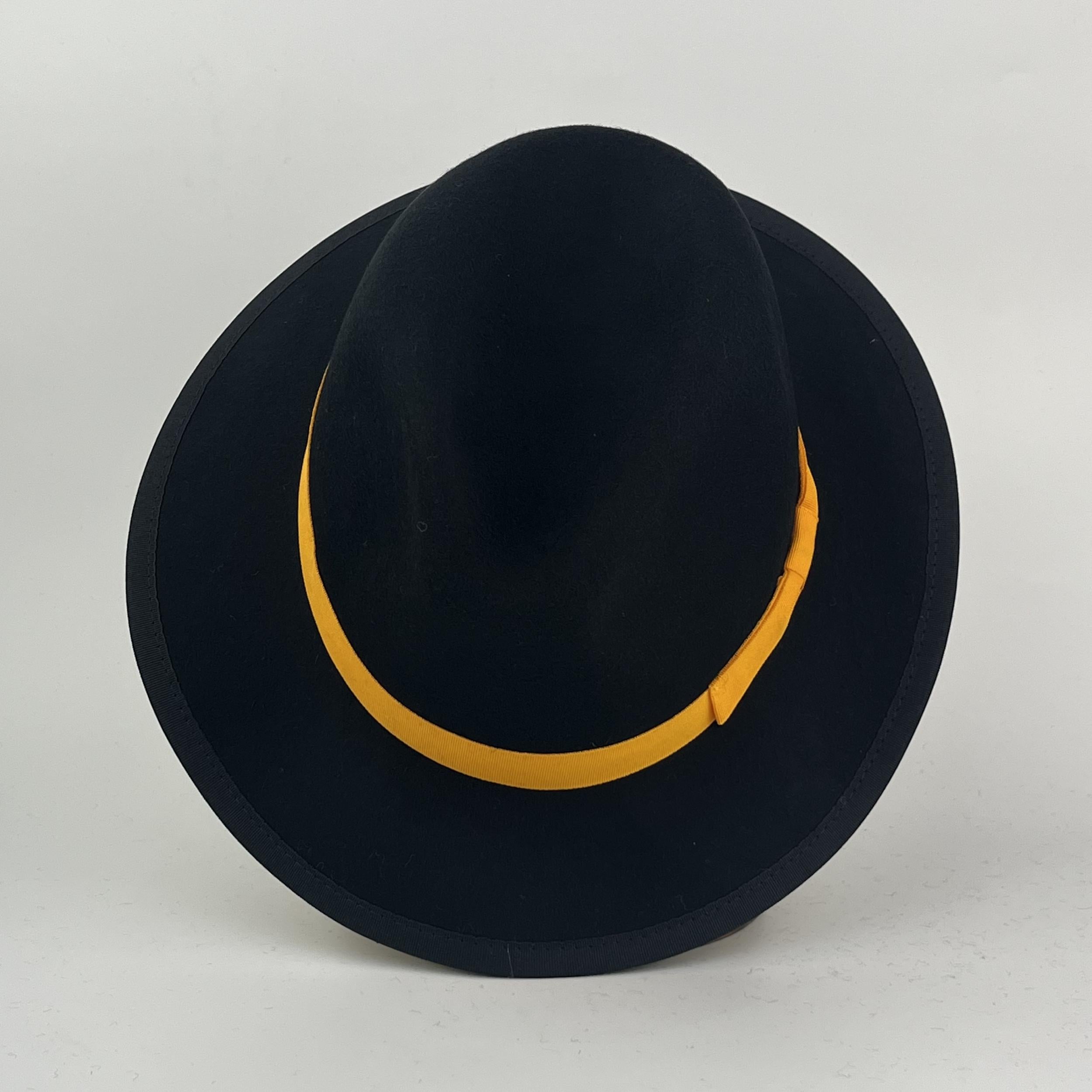 Classic Wool Fedora Hat Men & Women Yellow Purple Bow Band
