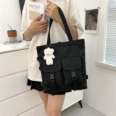 Bear Pendant Large Capacity Tote Bag