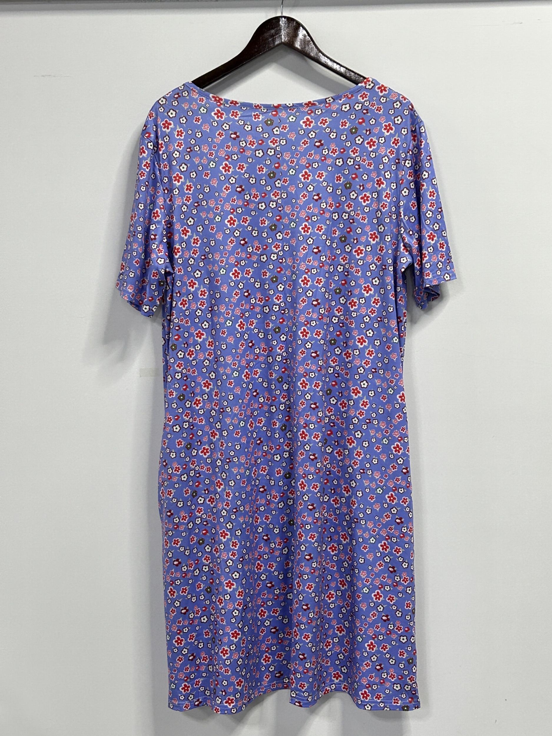  Women's Floral Print Pleated Dress