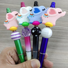Silicone Baby Teether Toy Elephant Beads BPA Soothe Baby Gum Pain