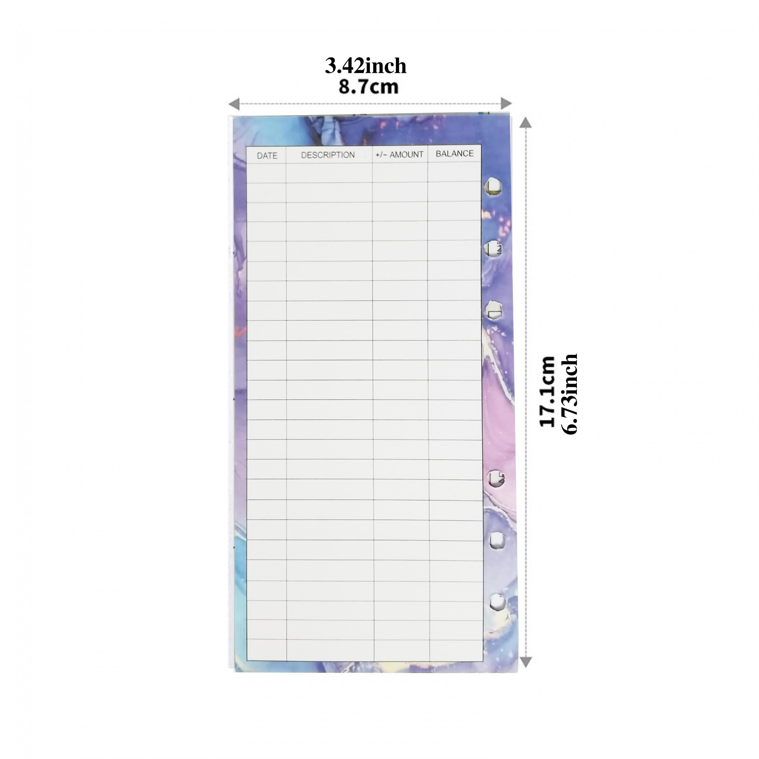 12pcs Colorful Marble Pattern Budget Card for Finance Budget Plan Business