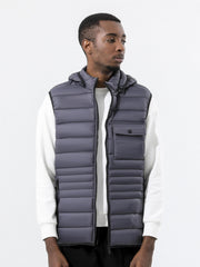 Hooded Vest Men's Zip Up Casual Winter Vest