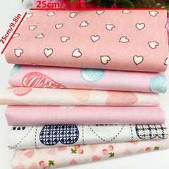 6pcs Floral Printed Quilting Fabric Cotton Craft DIY Doll Clothes