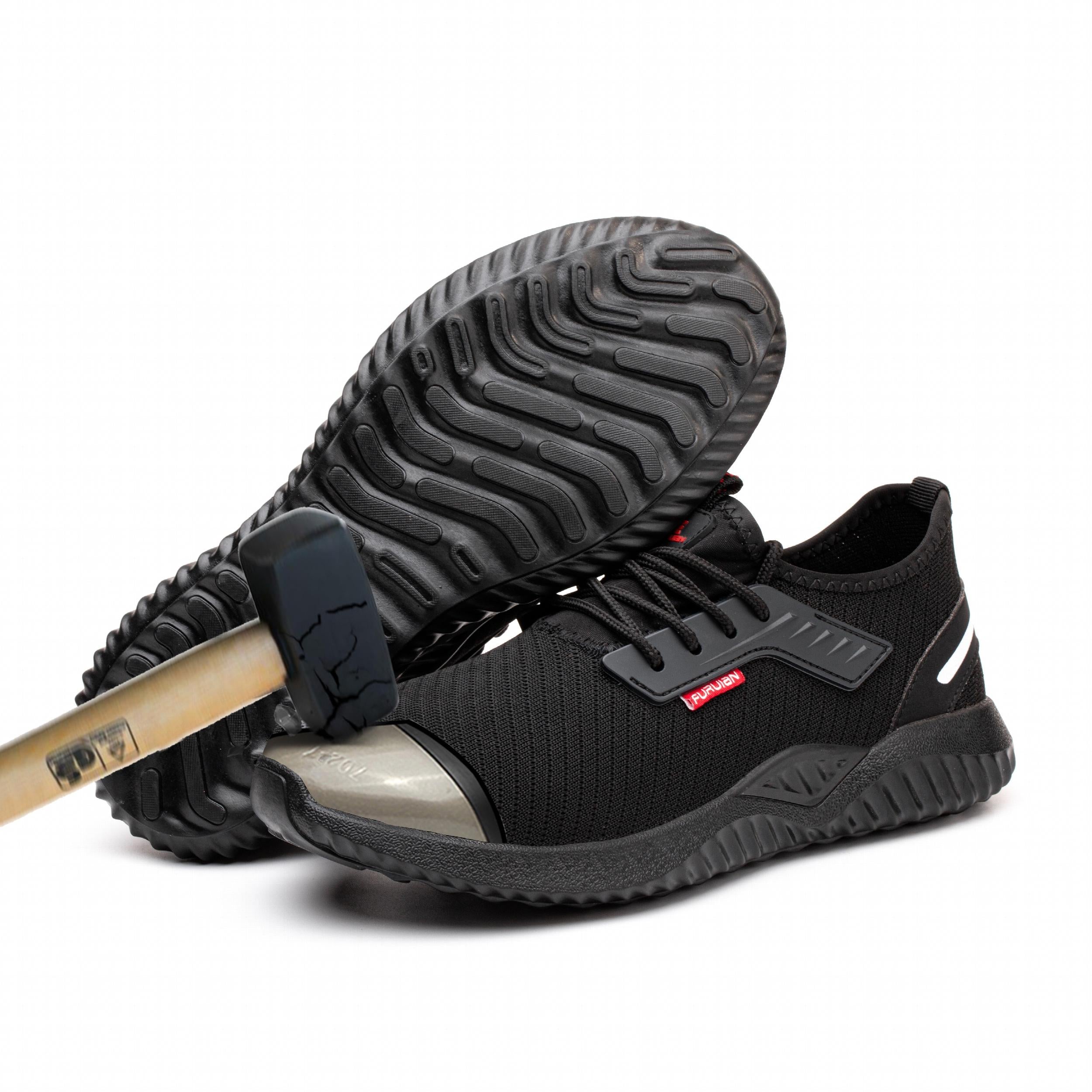 Men's Lace up Safety Shoes Waterproof Puncture Proof Work Shoes