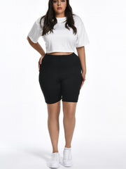  Casual High Rise Skinny Stretch Shorts