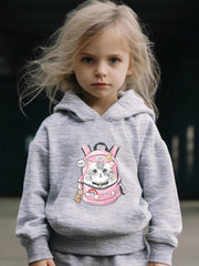 Kitty School Bag Print Girls Outfits 2pcs Spring Fall Sports Gift