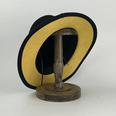 Classic Wool Fedora Hat Men & Women Yellow Purple Bow Band