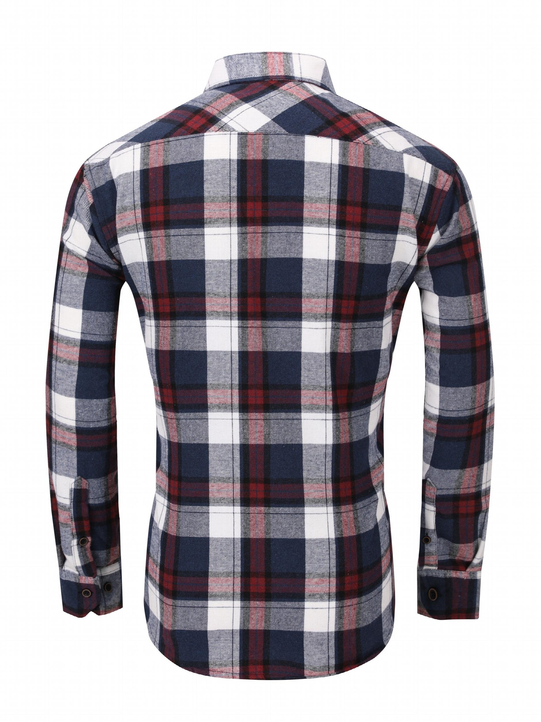 Men's Plaid Flannel Button Up Shirt