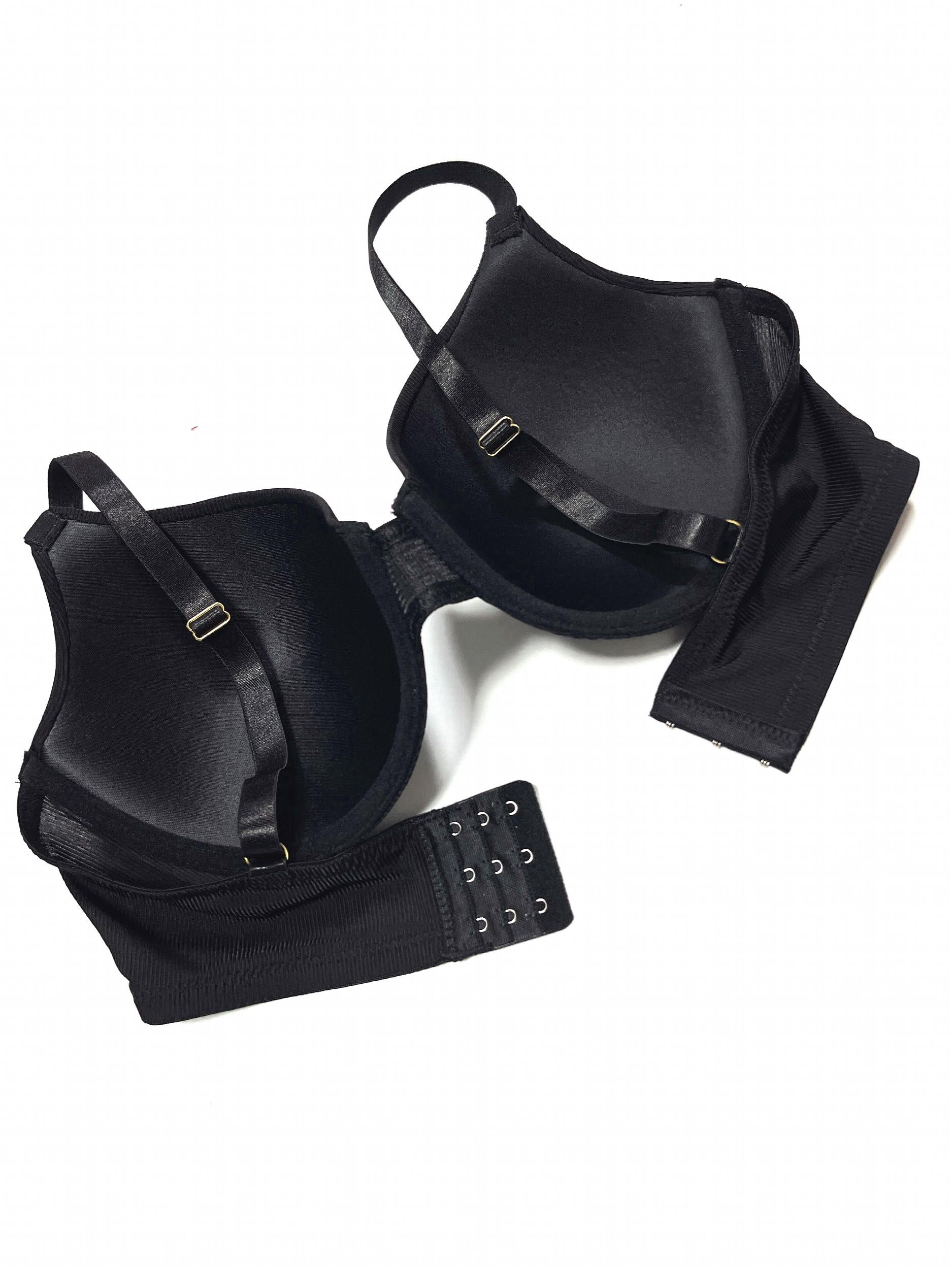  Underwire Push Up Bra Solid Full Cover Molded Cup Women's Plus