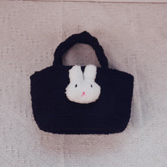 Bunny Decor Satchel Bag Stylish Handbag All Match Storage Bag