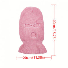 Windproof Knitted Balaclava Full Face Cover For Outdoor Activities