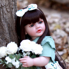 22in Realistic Full Body Silicone Long Hair Reborn Doll