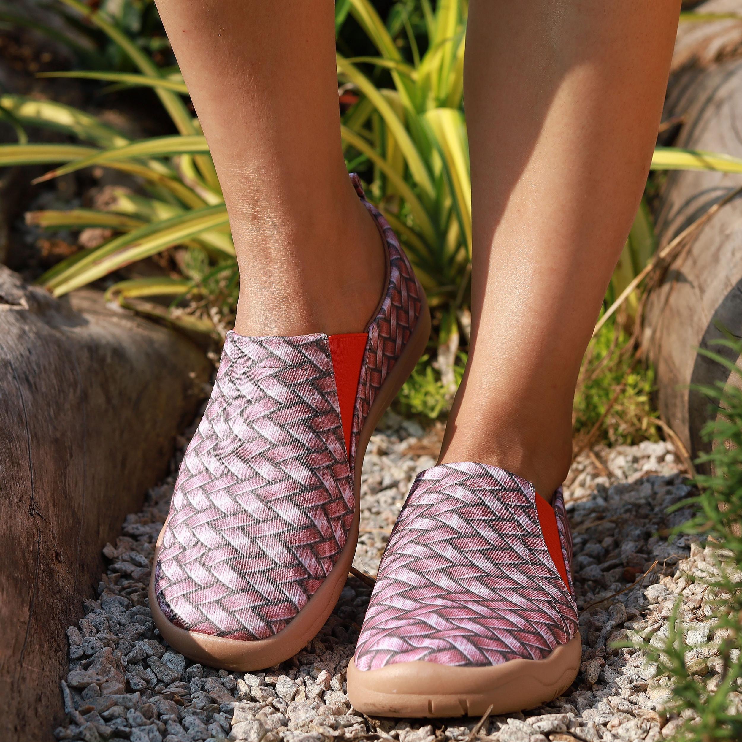 Women's Braided Canvas Slip On Flat Shoes Lightweight Casual Outdoor Travel