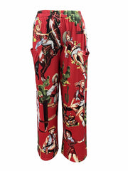  Cowgirl Print High Rise Wide Leg Pants