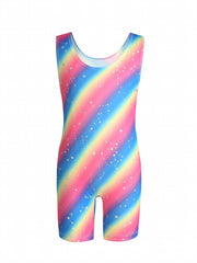Girls Sleeveless Athletic Jumpsuit Gymnastics Leotards Outfit