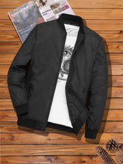 Men's All Over Print Winter Jacket Zip Up Cotton Padded for Fall Winter