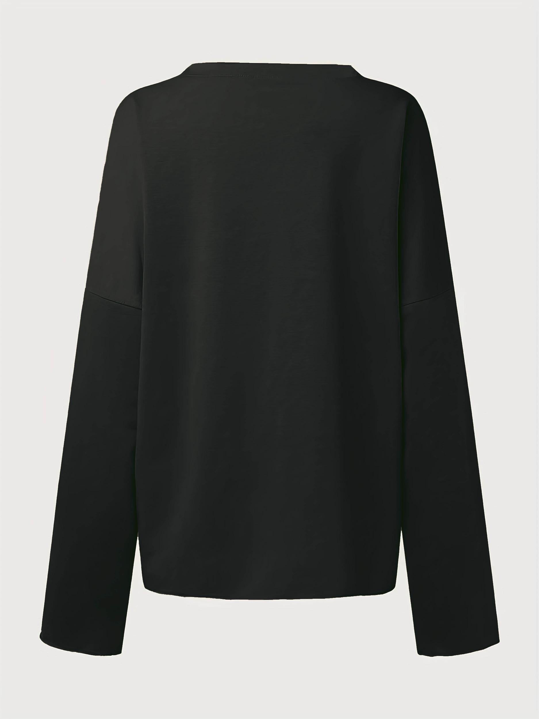 Letter & Bird Print Crew Neck Sweatshirt for Women