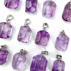 Random Amethyst Natural Gem Healing Crystal for DIY Pendant Necklaces
