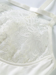  Sexy Bra Women's Plus Solid Contrast Lace Strappy Bra