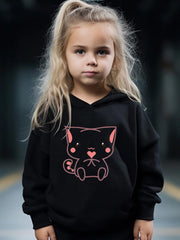 Cat Pattern 2pcs Activewear Sets Girls Comfy Outfits For Sports Running Gift