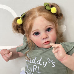 24inch Finished Painted Doll Reborn Baby Lifelike Soft Touch Skin