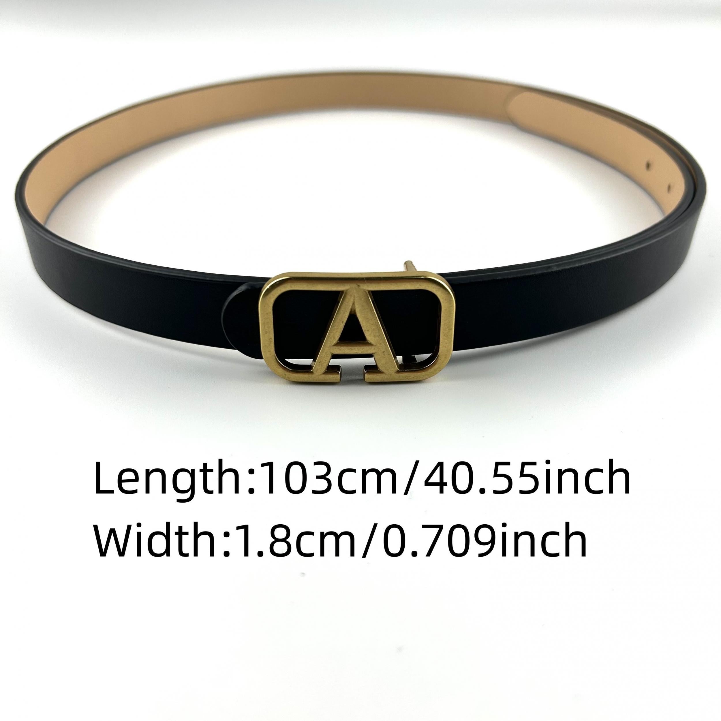 Hollow Out Buckle Belt Solid PU Belt for Women