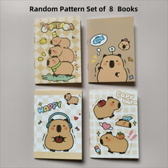 8 Mini Notebooks A7 Portable Diary with 32 Pages Set of 4 Patterns
