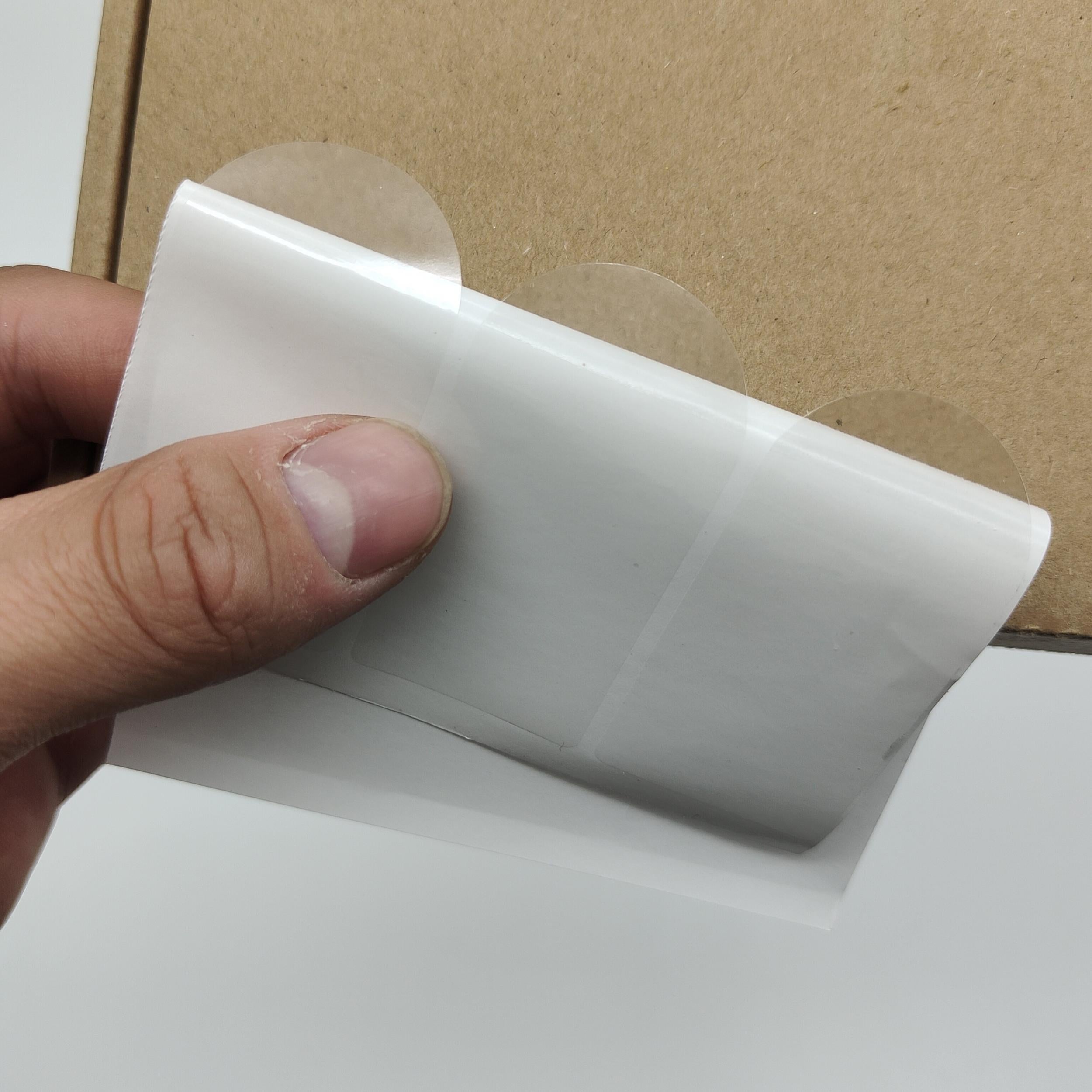120pcs 2.5 Filament Rectangular Sealing Sticker Transparent Spacer Label