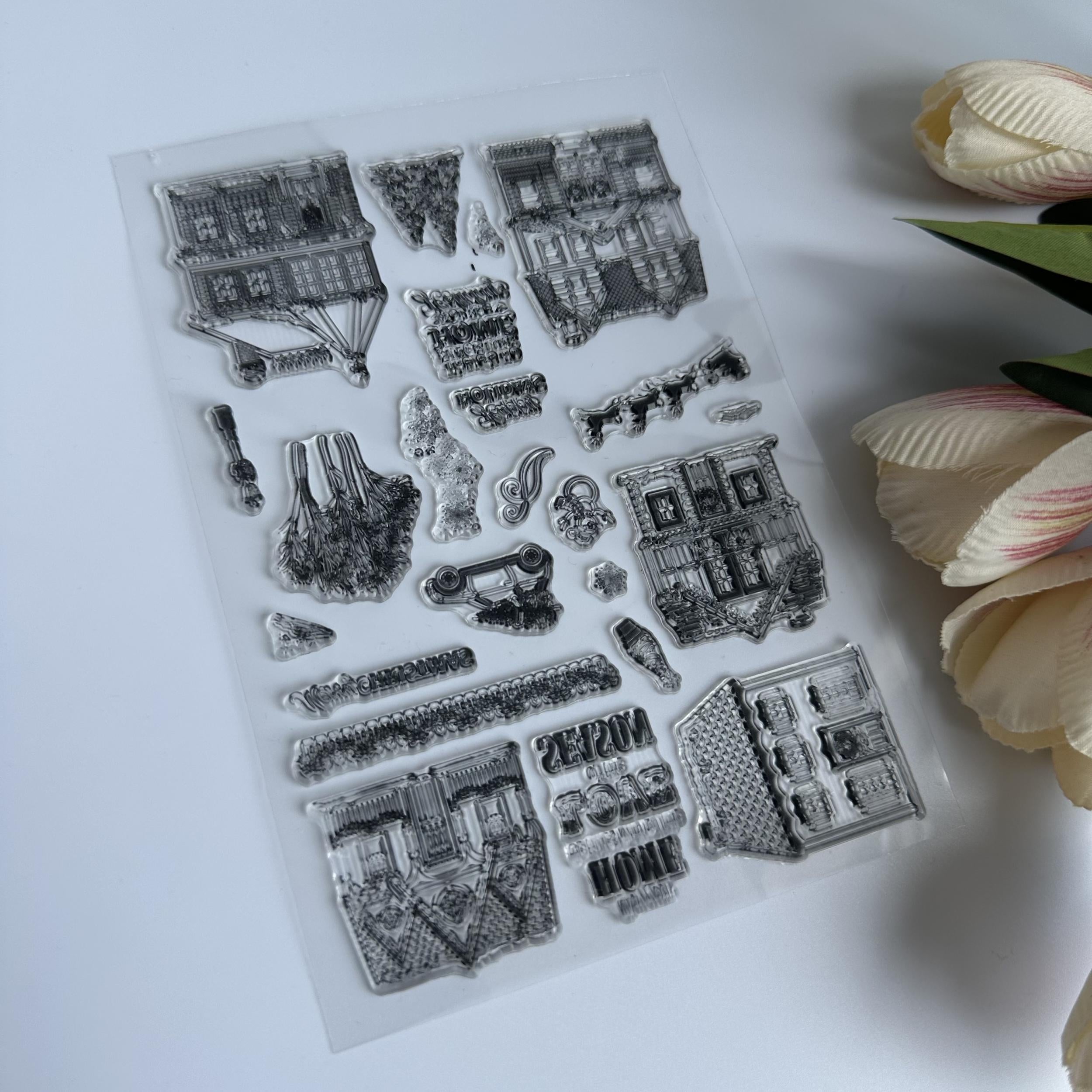 Christmas Blessing Words Clear Stamp for Card Making & Photo Album Decoration